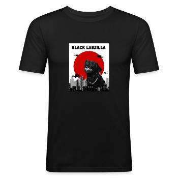 Labrador - Men's Slim Fit T-Shirt - black - Front - Nik (191cm)