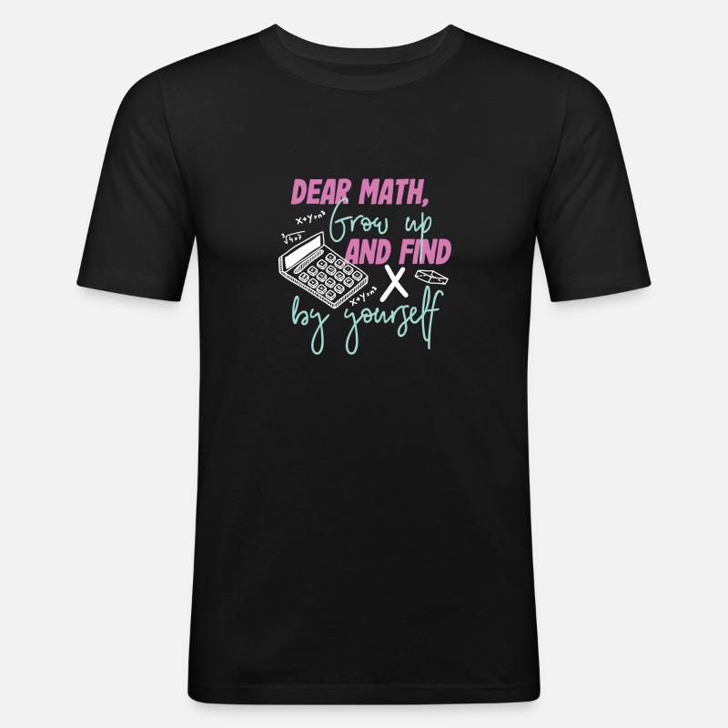 Mathe Mathematik Geschenk Mädchen - Männer Slim Fit T-Shirt - Schwarz