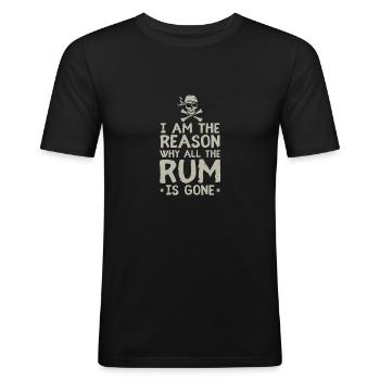 I Am Reason Why All The Rum Is Gone Gift Pirate - Men's Slim Fit T-Shirt - black - Front - Nik (191cm)
