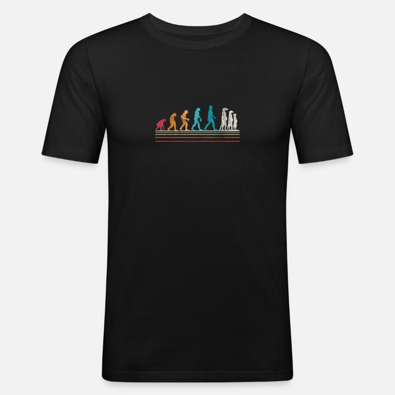 Suricate Evolution Suricate - T-shirt près du corps Homme - noir