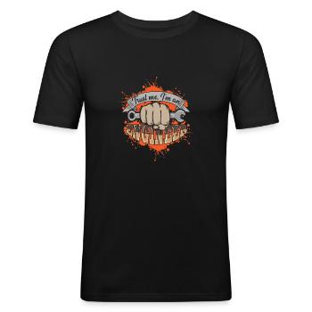 Engineer - Engineer - Men's Slim Fit T-Shirt - black - Front - Nik (191cm)