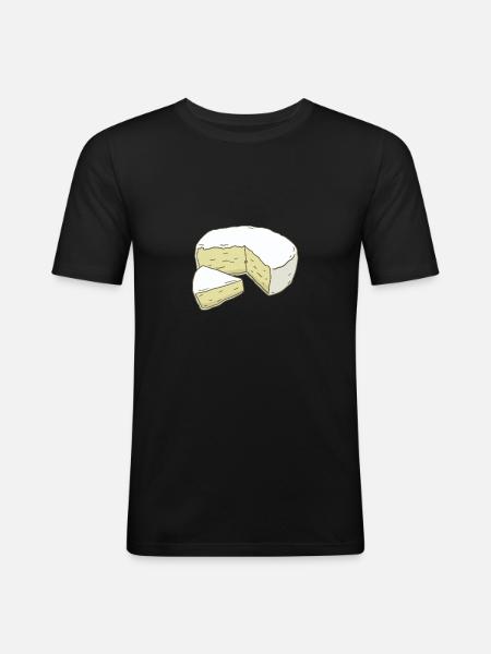 Brie cheese - Men's Slim Fit T-Shirt - black