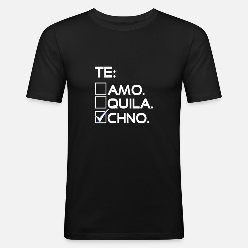 Techno bestätigt - Männer Slim Fit T-Shirt - Schwarz