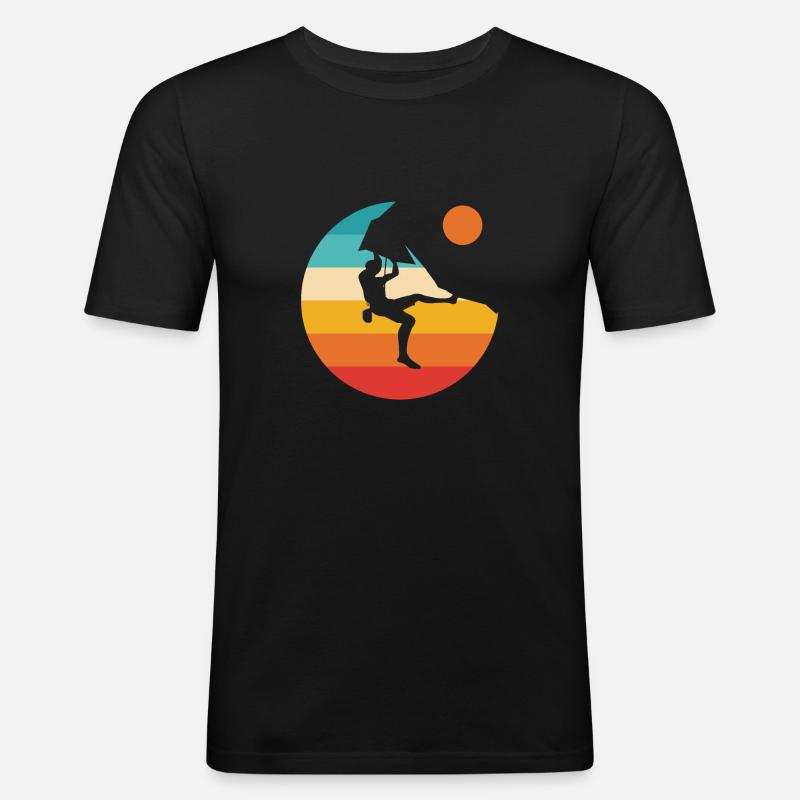 Klettern Klettern Bergsteiger Berg boulder - Männer Slim Fit T-Shirt - Schwarz