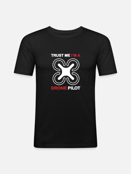 Drone Pilot Funny - Men's Slim Fit T-Shirt - black