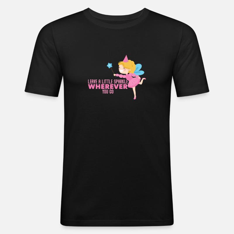 Fee Elfe Märchen - Männer Slim Fit T-Shirt - Schwarz
