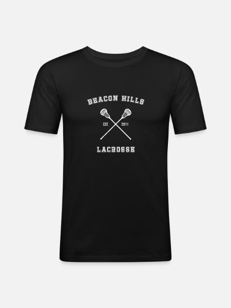 beacon hills Lacrosse Est. 2011 - Men's Slim Fit T-Shirt - black