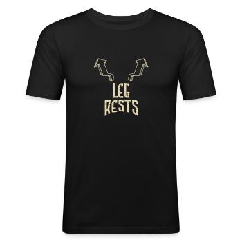 Leg Rest's Funny Adult Humor Gifts - Men's Slim Fit T-Shirt - black - Front - Nik (191cm)