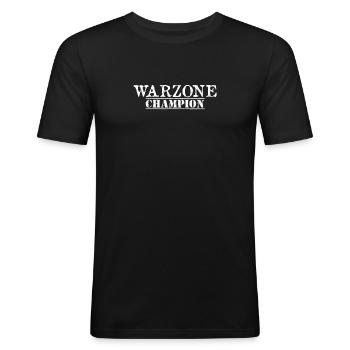 warzone Champion gulag warzone gamer game cadeau - T-shirt près du corps Homme - noir - Devant - Nik (191cm)