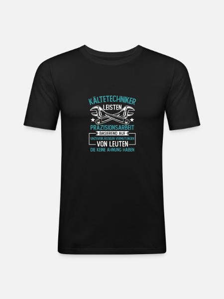 Kältetechniker Klimatechniker - Männer Slim Fit T-Shirt - Schwarz