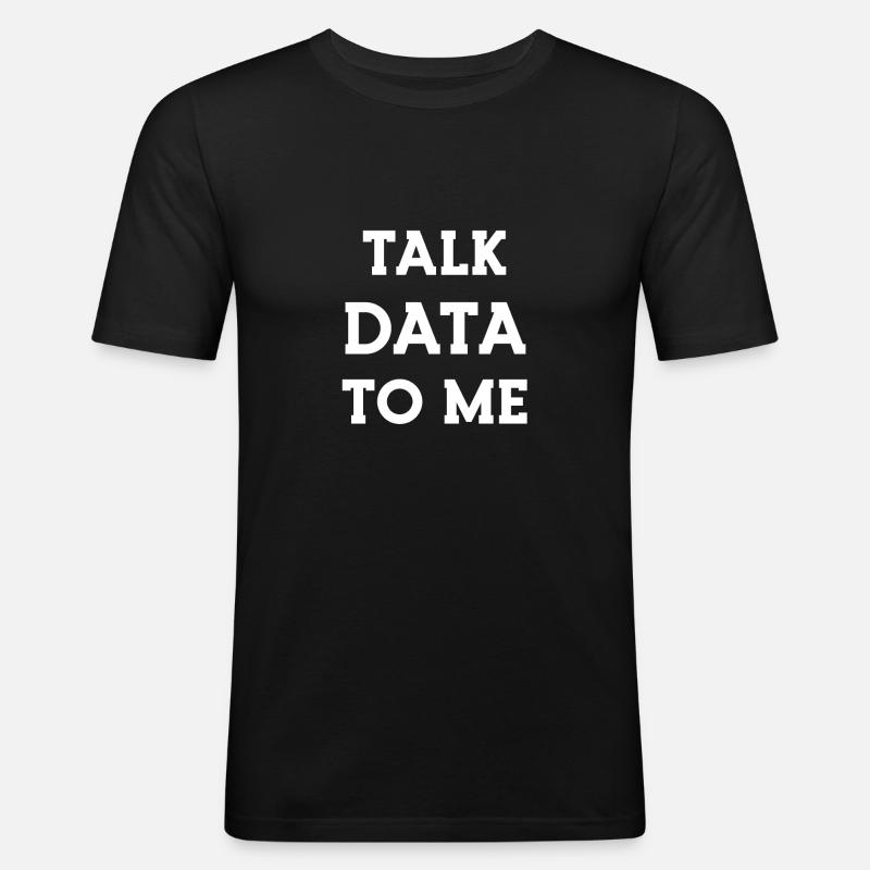 Data Science Statistics Data Scientist - Männer Slim Fit T-Shirt - Schwarz