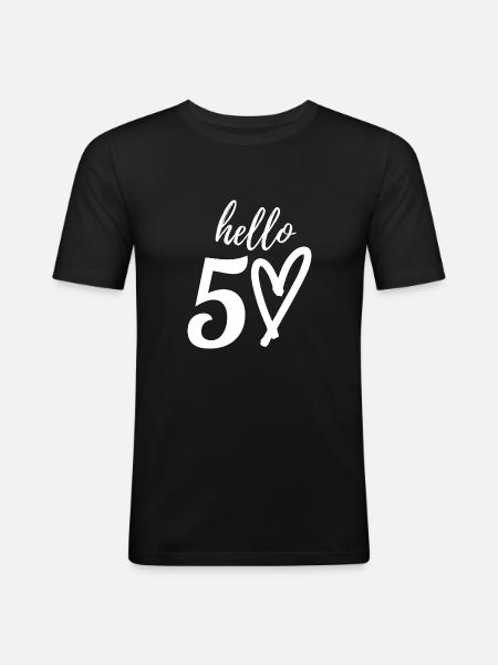 50th birthday - Men's Slim Fit T-Shirt - black