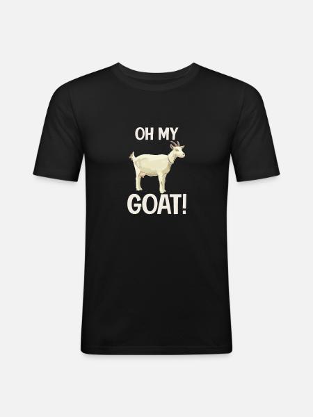 Employee Colleague Faul Goat Oh my Goat - Men's Slim Fit T-Shirt - black