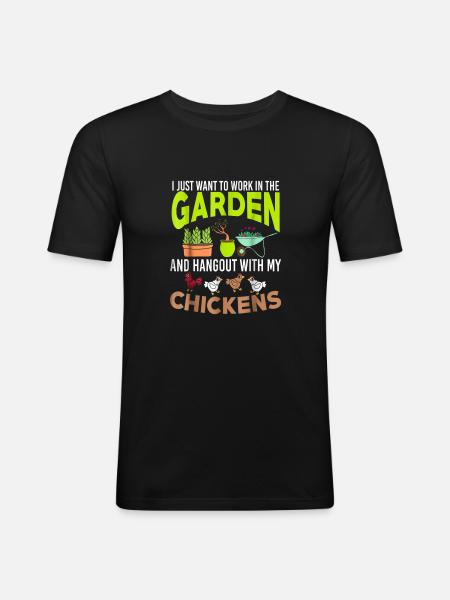 Garten Gärtner Gartenarbeit - Männer Slim Fit T-Shirt - Schwarz
