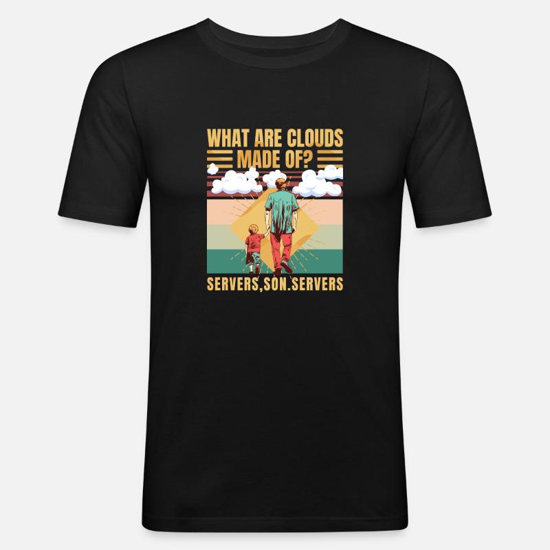 Funny Programmer Software Developer Computer - Men's Slim Fit T-Shirt - black