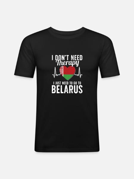 Belarus flag I Belarus Souvenirs - Men's Slim Fit T-Shirt - black