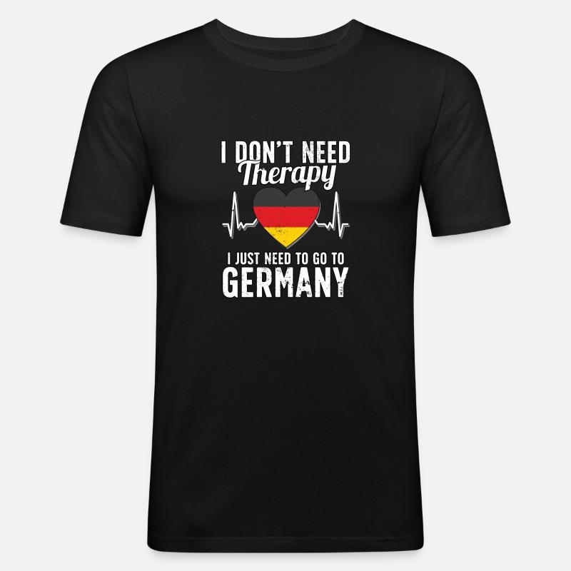 Germany flag I German Souvenirs - Männer Slim Fit T-Shirt - Schwarz