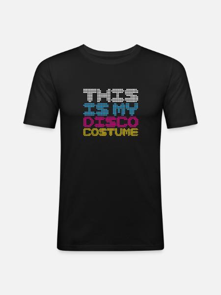 Disco Halloween Costume Apparel - Men's Slim Fit T-Shirt - black