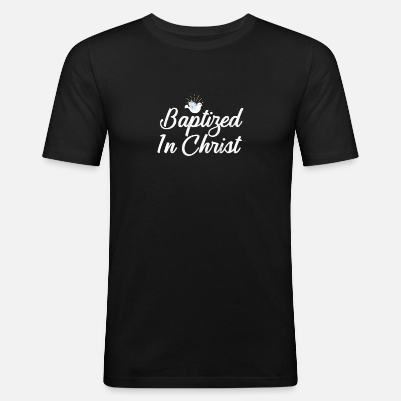 Baptized in Christ Baptism - Men's Slim Fit T-Shirt - black