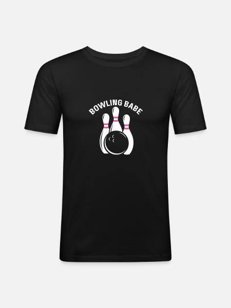 Bowling Babe Femme Bowler - T-shirt près du corps Homme - noir