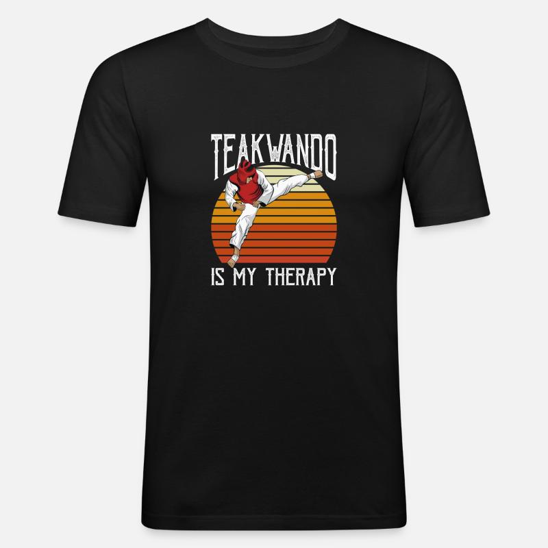 Teakwando Therapy - Tae kwon do Gift - Men's Slim Fit T-Shirt - black