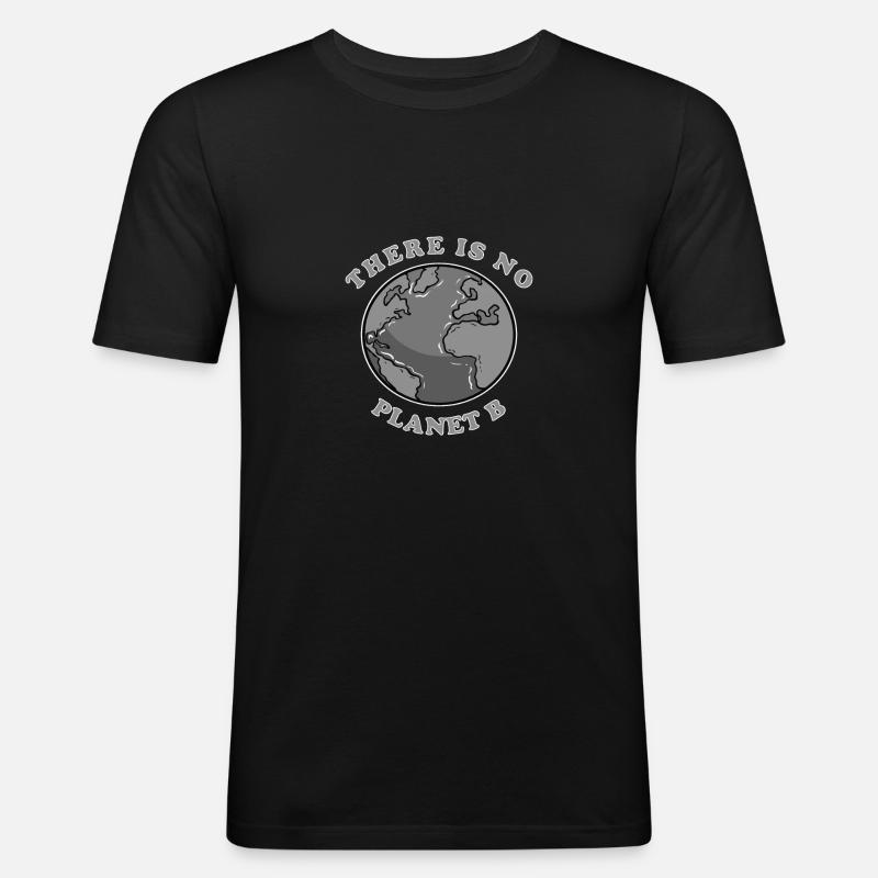 Nachhaltigkeit - Männer Slim Fit T-Shirt - Schwarz