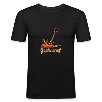 Chef de jardinAge - T-shirt près du corps Homme - noir - Devant - Nik (191cm)
