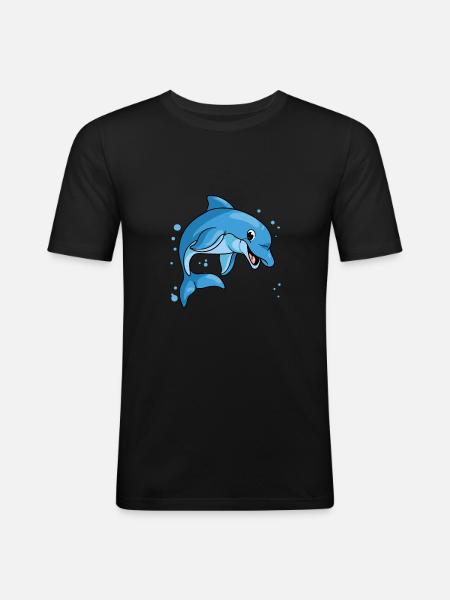 Dauphin Dauphin - T-shirt près du corps Homme - noir