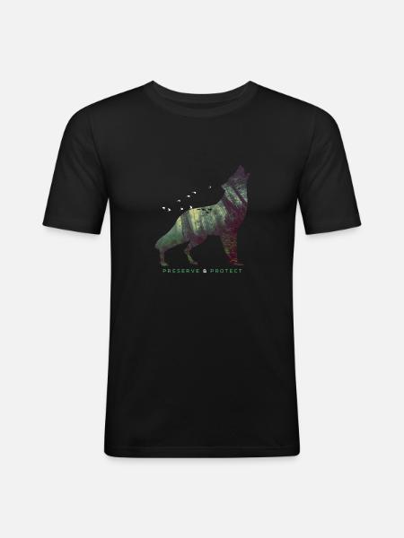 Preserve & Protect Climate Protection - Men's Slim Fit T-Shirt - black