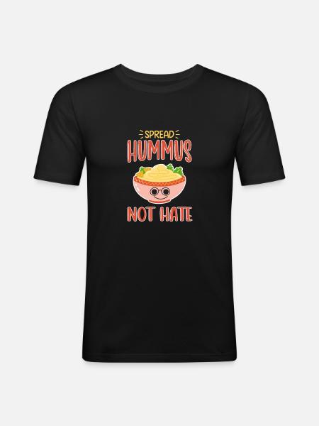 Vegan Hummus Spread - Men's Slim Fit T-Shirt - black