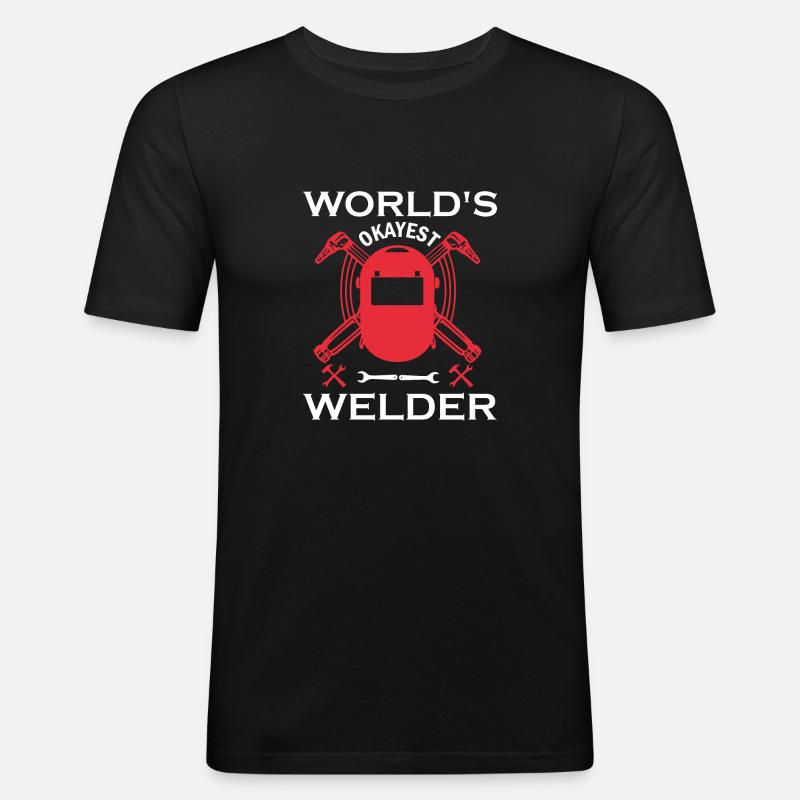 Der beste Schweißer der Welt 01 - Männer Slim Fit T-Shirt - Schwarz