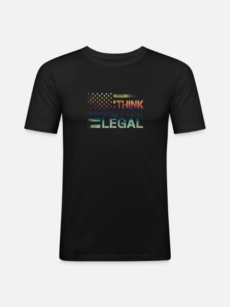 Think While Its Still Legal - Männer Slim Fit T-Shirt - Schwarz