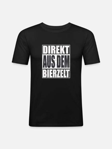 Direkt aus dem Bierzelt - Männer Slim Fit T-Shirt - Schwarz