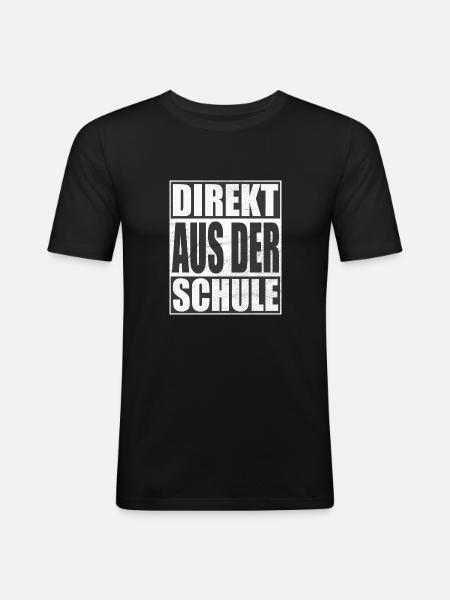 Direkt aus der Schule - Männer Slim Fit T-Shirt - Schwarz