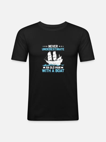 Voile 19 - T-shirt près du corps Homme - noir