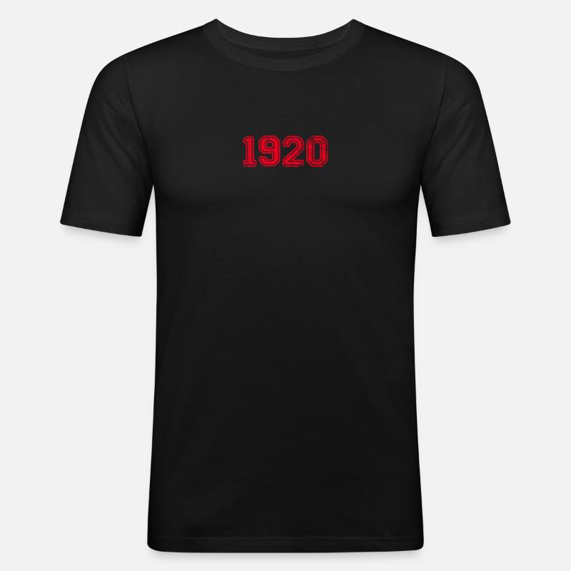1920 1920 1920 - Männer Slim Fit T-Shirt - Schwarz