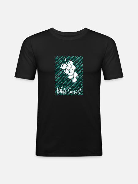 White Currant - Männer Slim Fit T-Shirt - Schwarz
