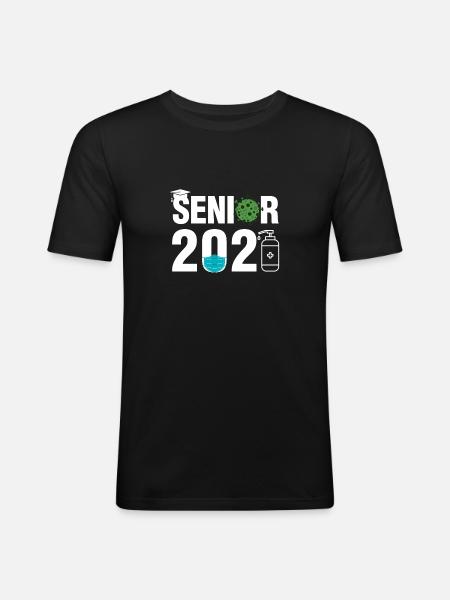 Senior 2021 Graduation - Men's Slim Fit T-Shirt - black