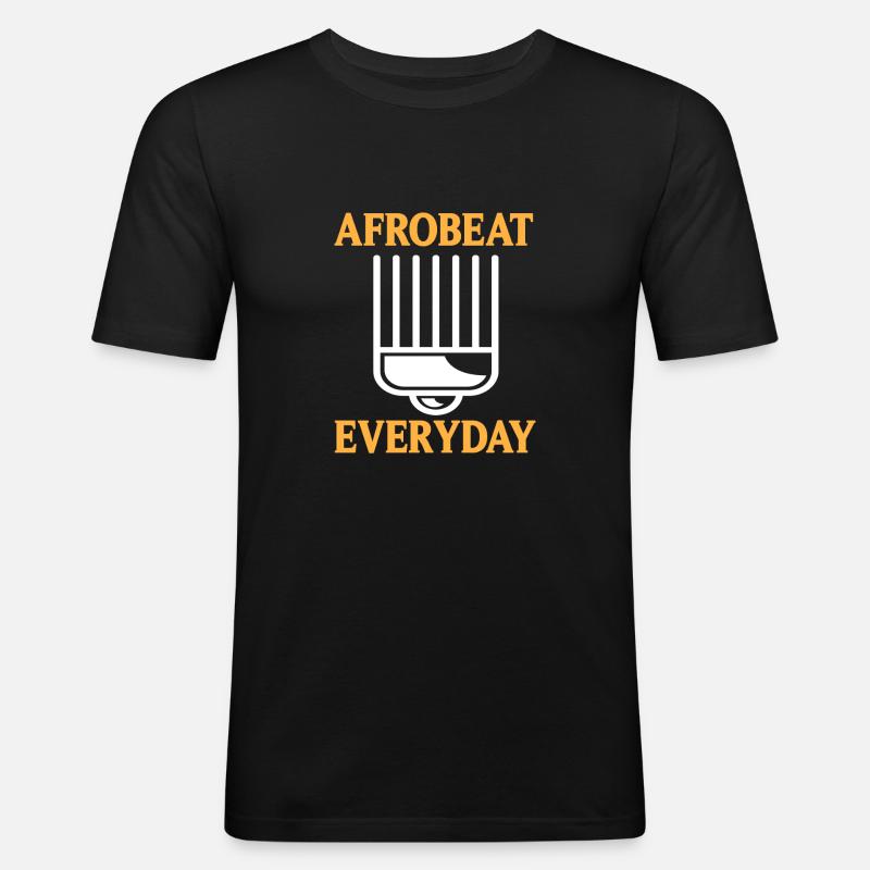 Afrobeat Everyday Awesome Afrobeat Designs - Männer Slim Fit T-Shirt - Schwarz