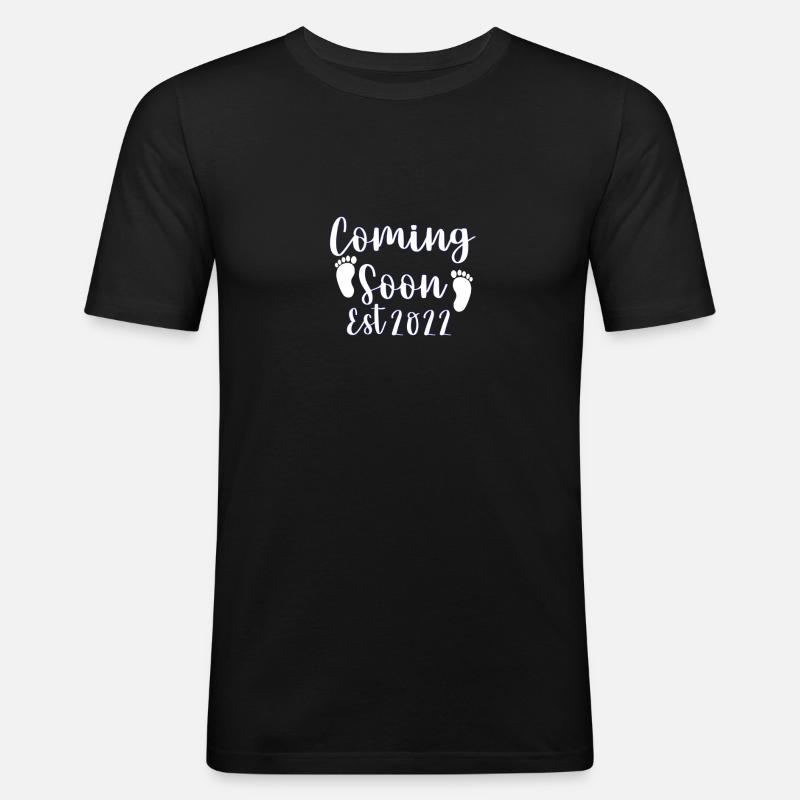 Demnächst - Männer Slim Fit T-Shirt - Schwarz