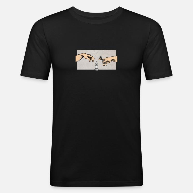 Échecs La création d'échecs - T-shirt près du corps Homme - noir