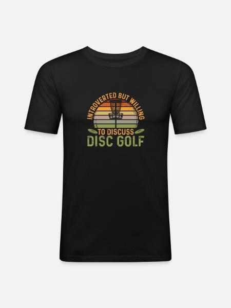 Discgolf Disc Golf Frisbee - Men's Slim Fit T-Shirt - black