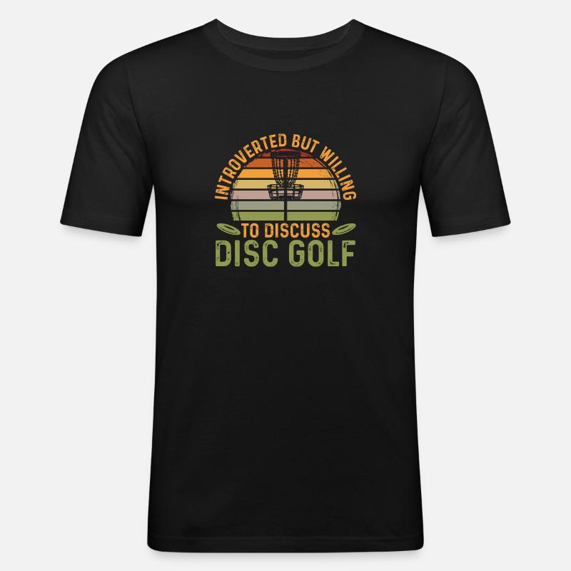 Discgolf Disc Golf Frisbee - Men's Slim Fit T-Shirt - black