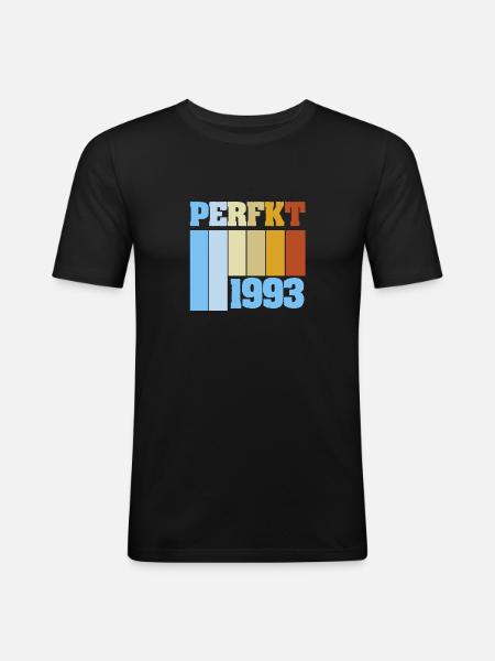Jahr 1993 - Männer Slim Fit T-Shirt - Schwarz