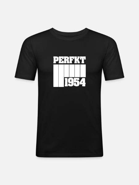 Einzigartig 1954 - Männer Slim Fit T-Shirt - Schwarz
