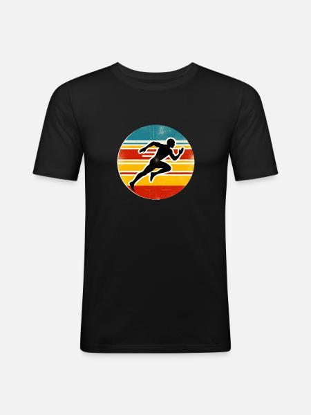 Sprinter - Athlétisme - T-shirt près du corps Homme - noir