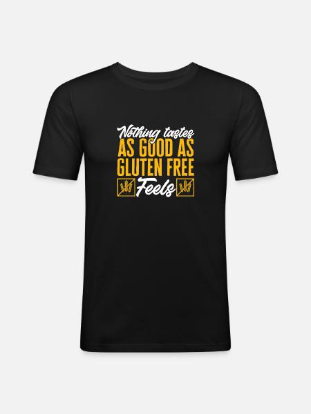 Gluten Free Gluten Intolerance - Men's Slim Fit T-Shirt - black