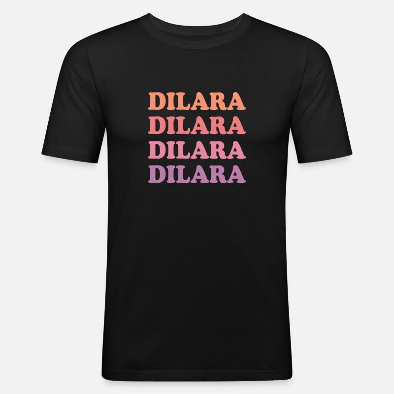 Dilara as a name - Men's Slim Fit T-Shirt - black
