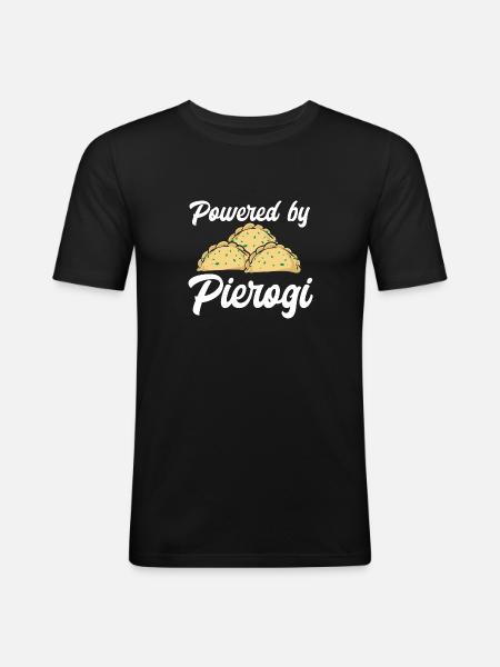 Pierogi polonais - T-shirt près du corps Homme - noir