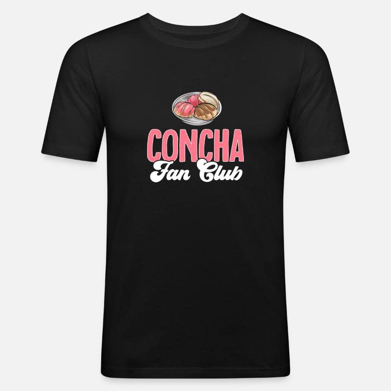 Concha Hispanic Mexikanisch Pan Dulce - Männer Slim Fit T-Shirt - Schwarz